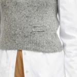 Thumbnail for Ami Paris grey sleeveless jumper, size L