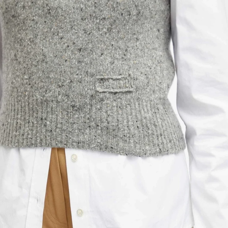 Image for Ami Paris grey sleeveless jumper, size L
