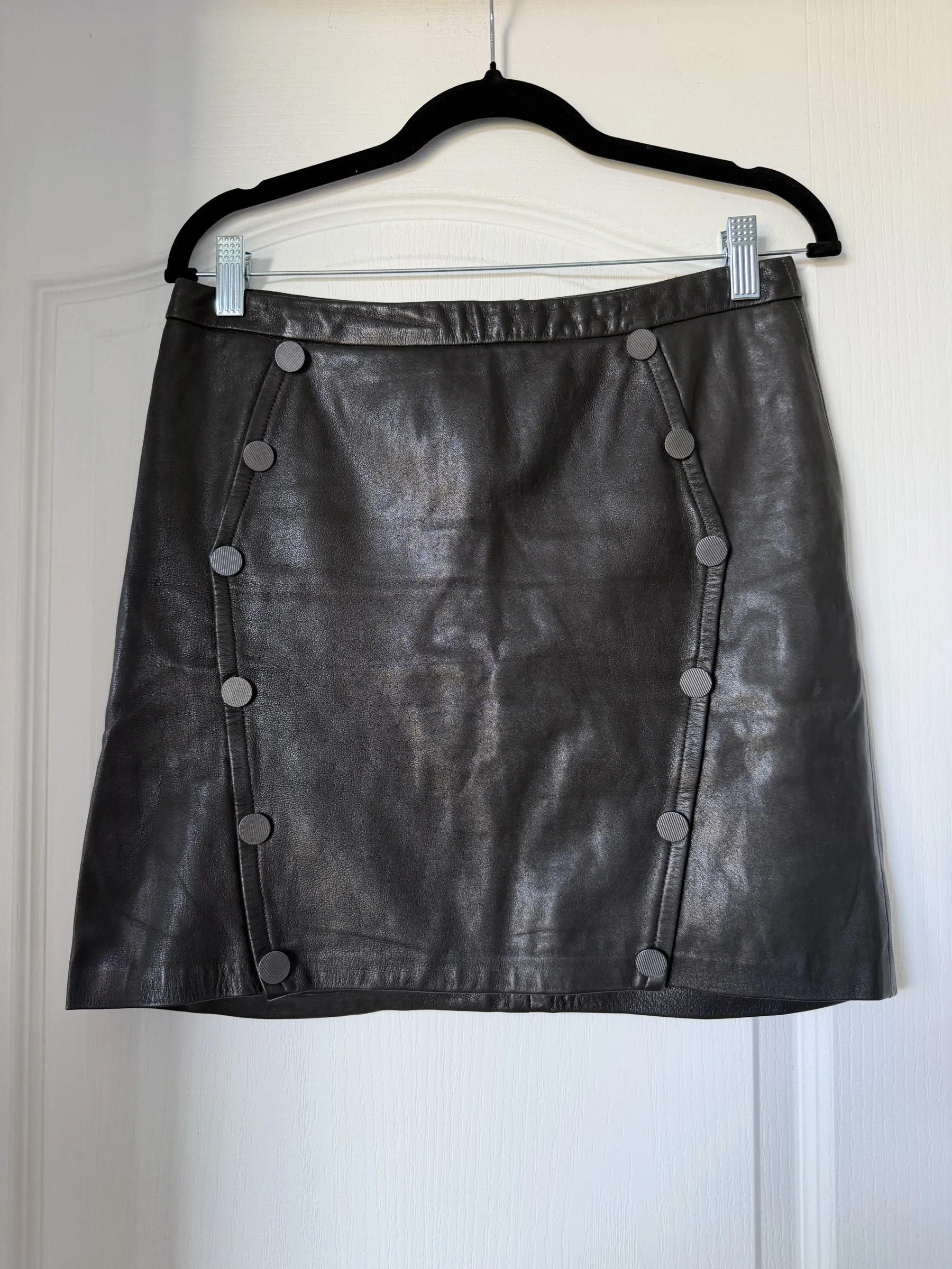 The Kooples black leather skirt, size S The Kooples seconde main