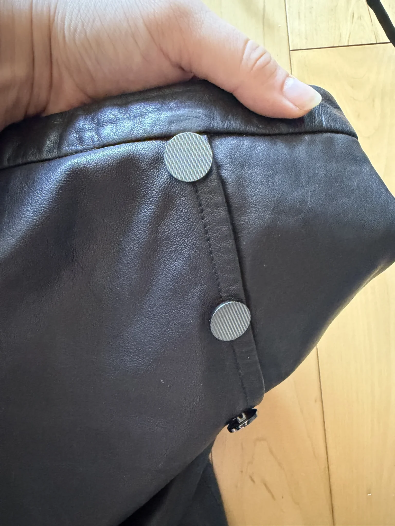 Image for The Kooples black leather skirt, size S