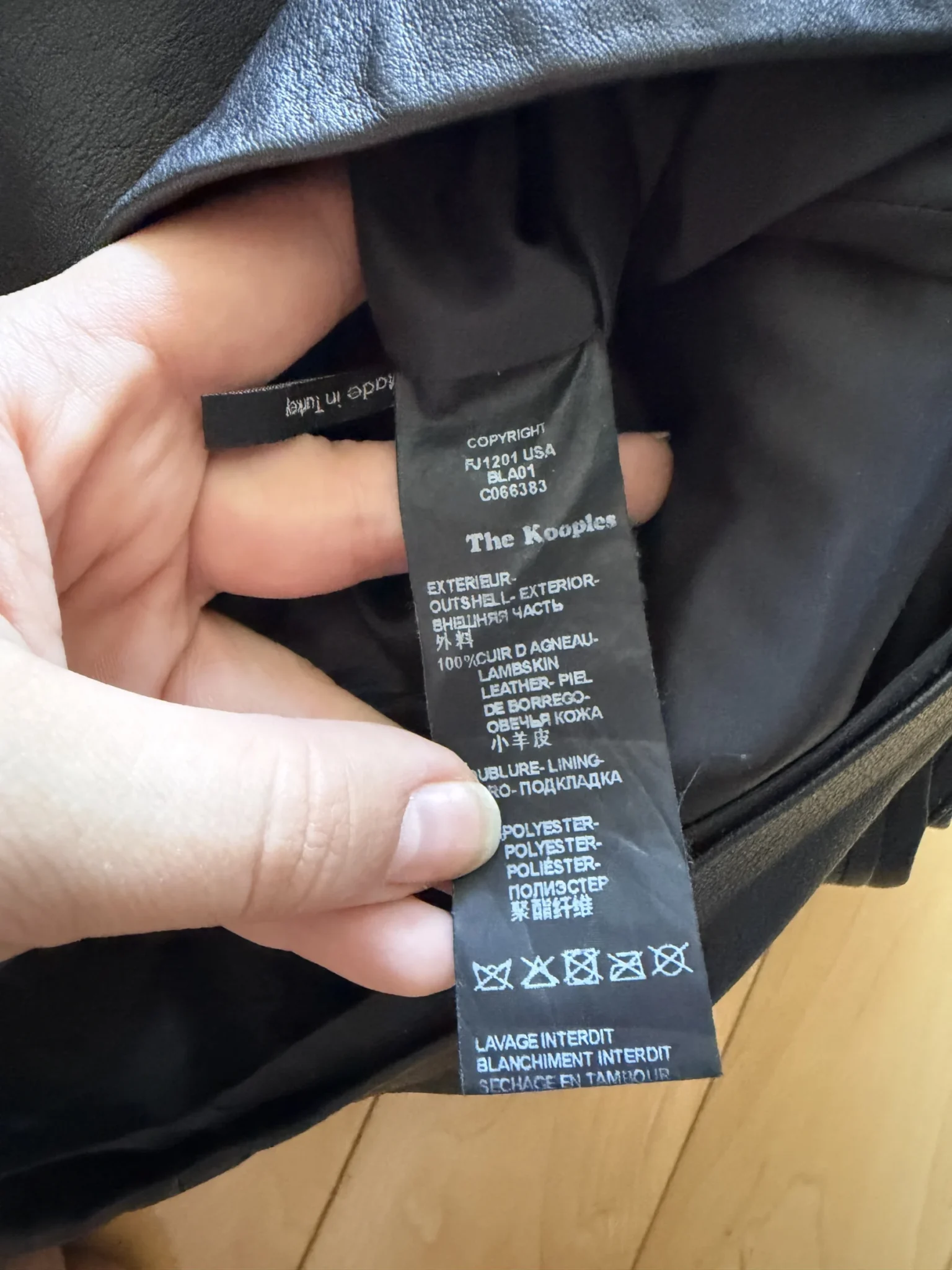 Image for The Kooples black leather skirt, size S