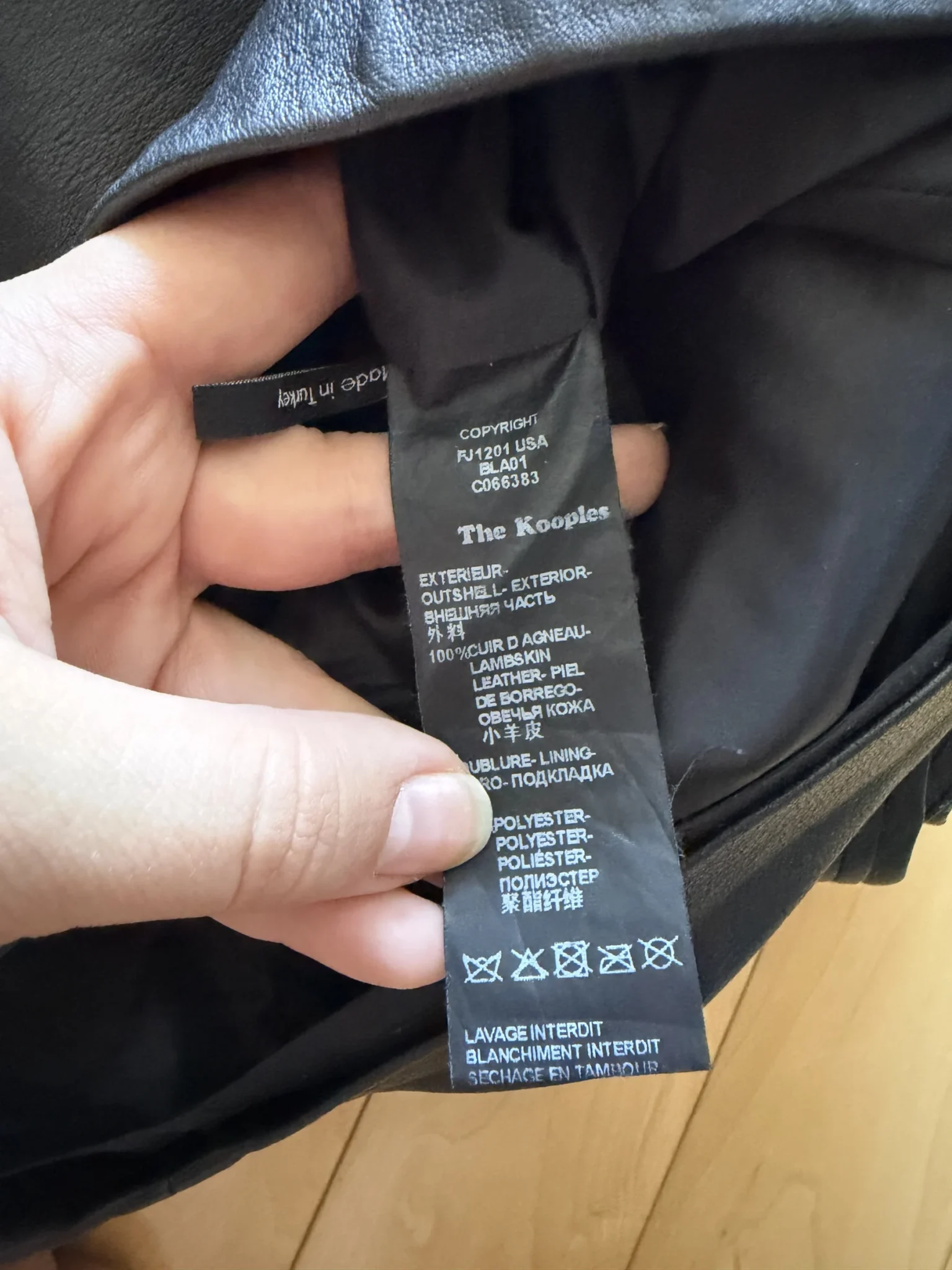Image for The Kooples black leather skirt, size S