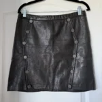 Thumbnail for The Kooples black leather skirt, size S