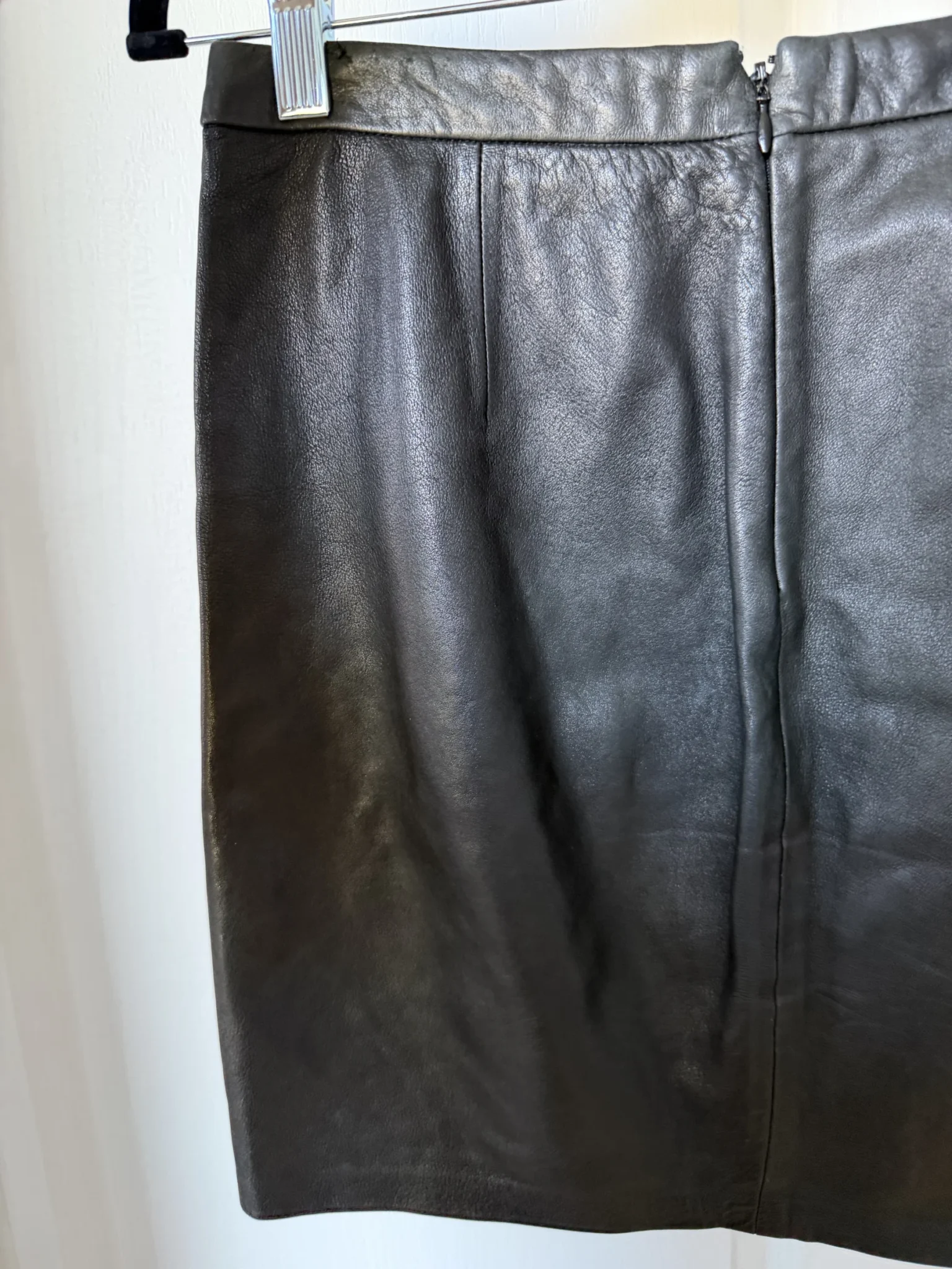 Image for The Kooples black leather skirt, size S