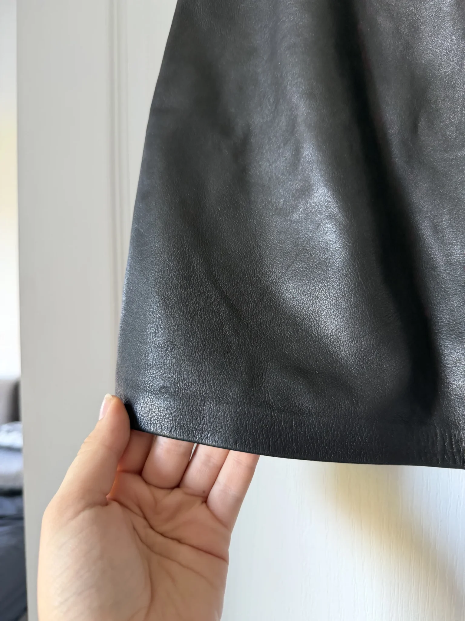 Image for The Kooples black leather skirt, size S