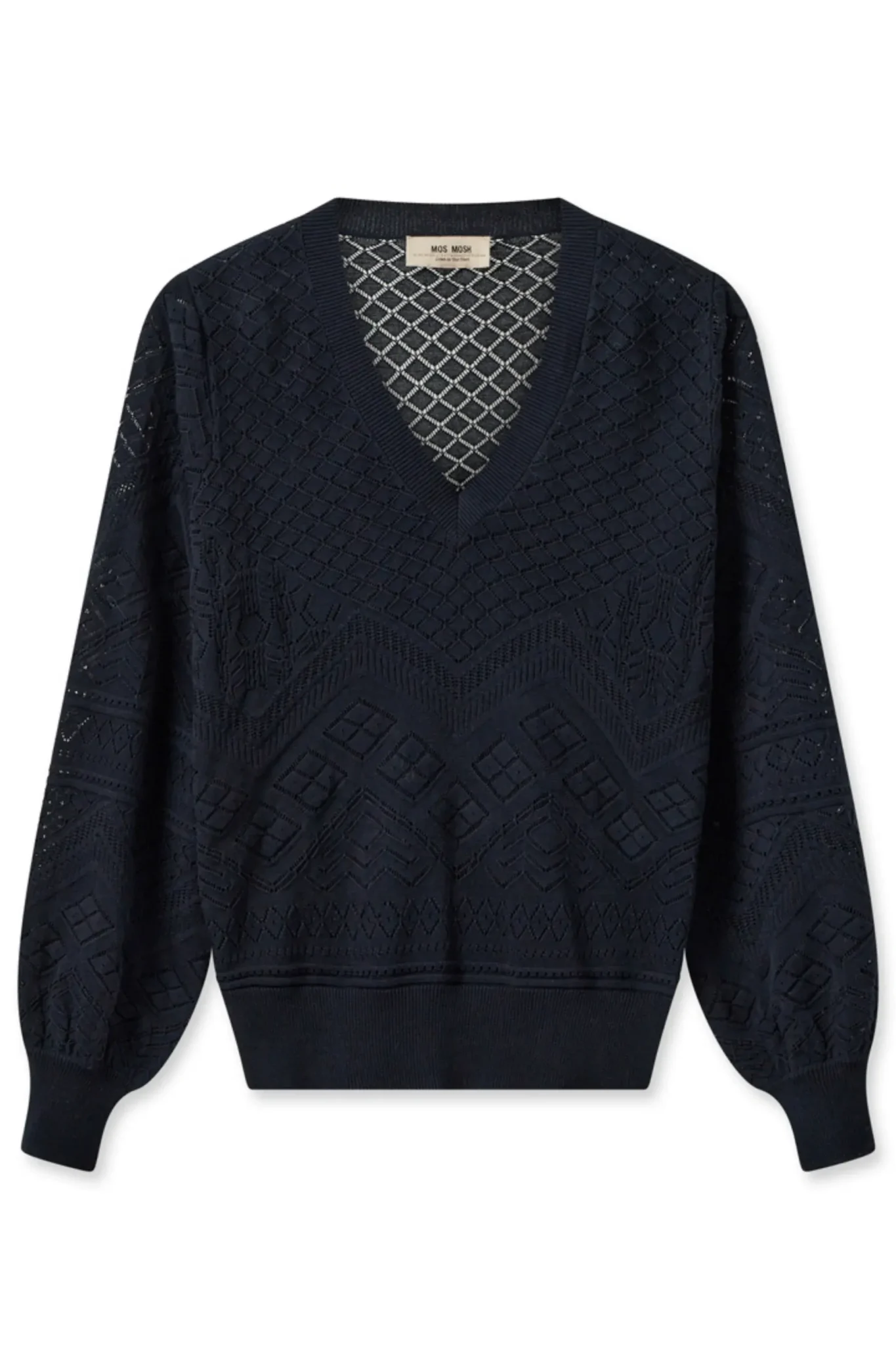 Featured image for Navy blue Mos Mosh jumper with balloon sleeves