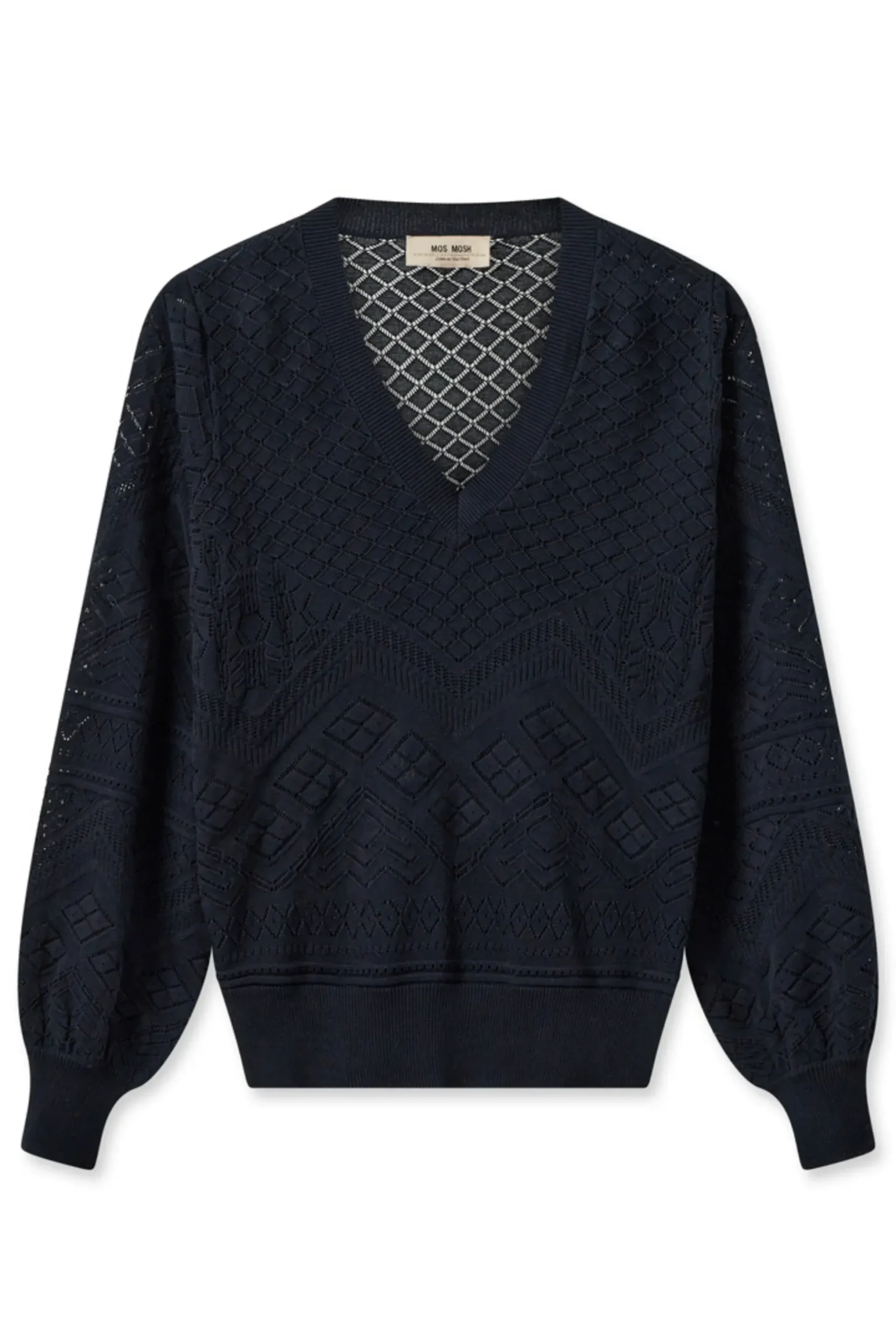 Navy blue Mos Mosh jumper with balloon sleeves *Other seconde main