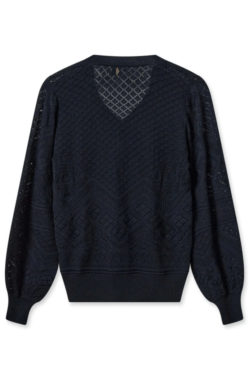 Image for Navy blue Mos Mosh jumper with balloon sleeves