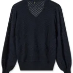 Thumbnail for Navy blue Mos Mosh jumper with balloon sleeves