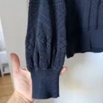 Thumbnail for Navy blue Mos Mosh jumper with balloon sleeves
