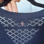 Thumbnail for Navy blue Mos Mosh jumper with balloon sleeves