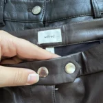 Thumbnail for Wilfred trousers, dark brown, US size 4, faux leather