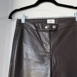 Thumbnail for Wilfred trousers, dark brown, US size 4, faux leather