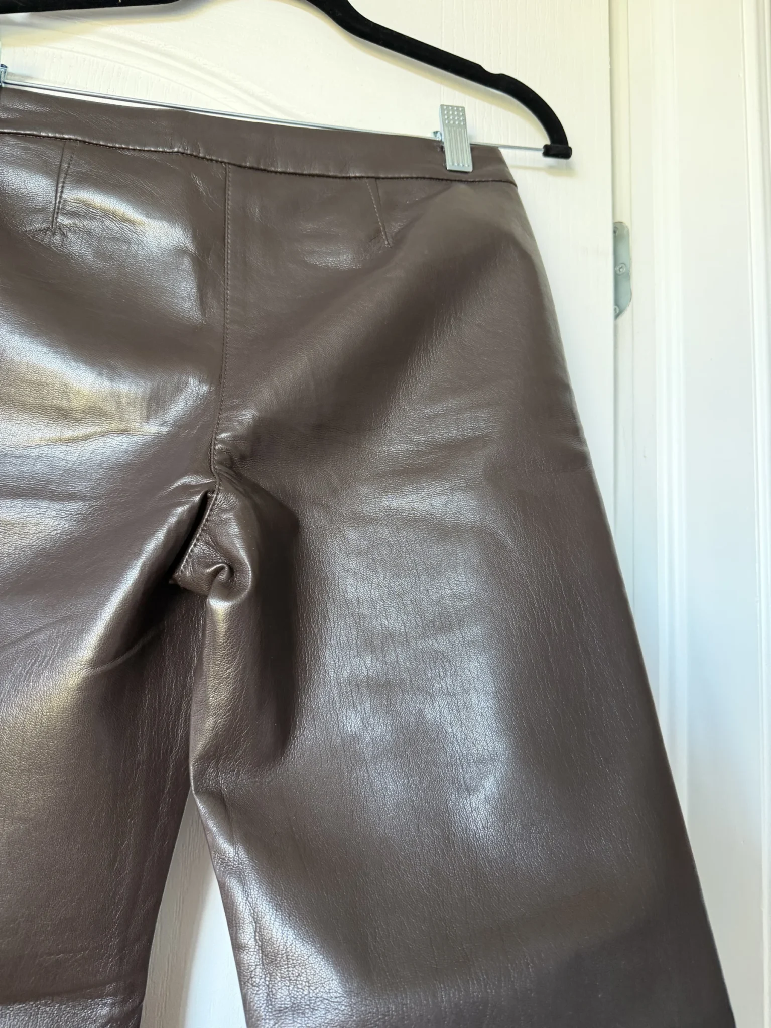 Image for Wilfred trousers, dark brown, US size 4, faux leather