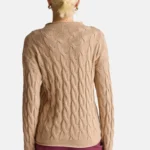 Thumbnail for United Colour of Benetton brown cable-knit jumper, size M