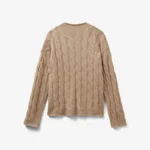 Thumbnail for United Colour of Benetton brown cable-knit jumper, size M