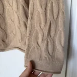 Thumbnail for United Colour of Benetton brown cable-knit jumper, size M