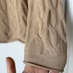 Thumbnail for United Colour of Benetton brown cable-knit jumper, size M