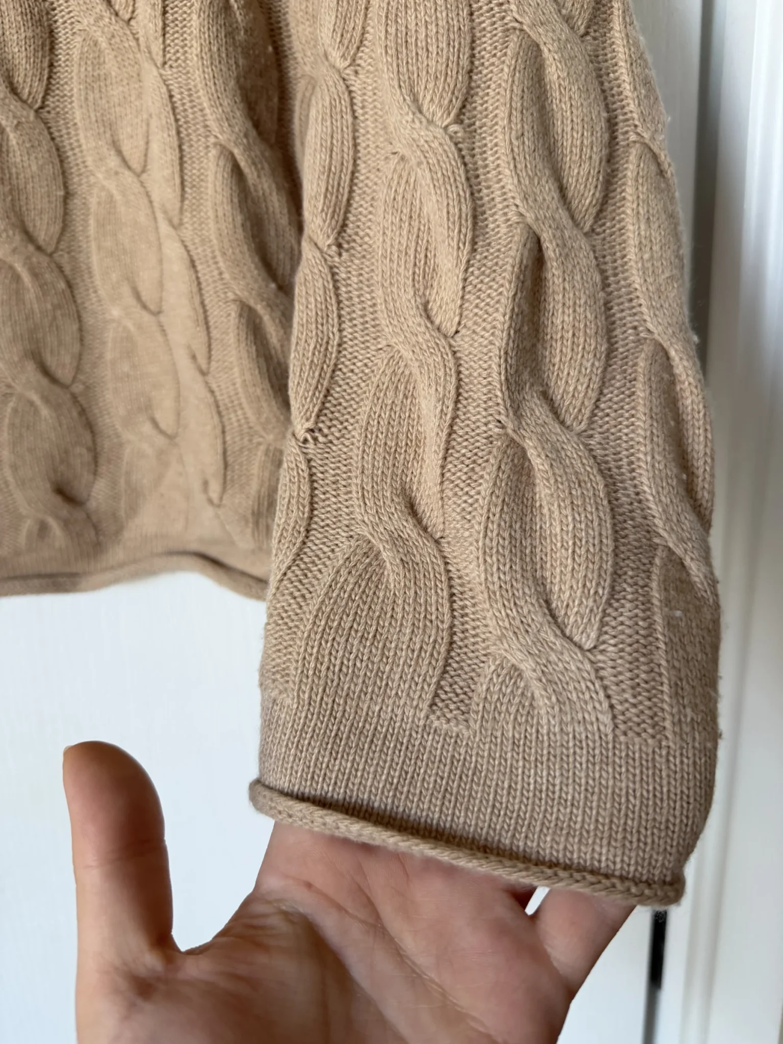 Image for United Colour of Benetton brown cable-knit jumper, size M