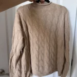 Thumbnail for United Colour of Benetton brown cable-knit jumper, size M