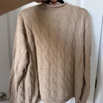 Thumbnail for United Colour of Benetton brown cable-knit jumper, size M