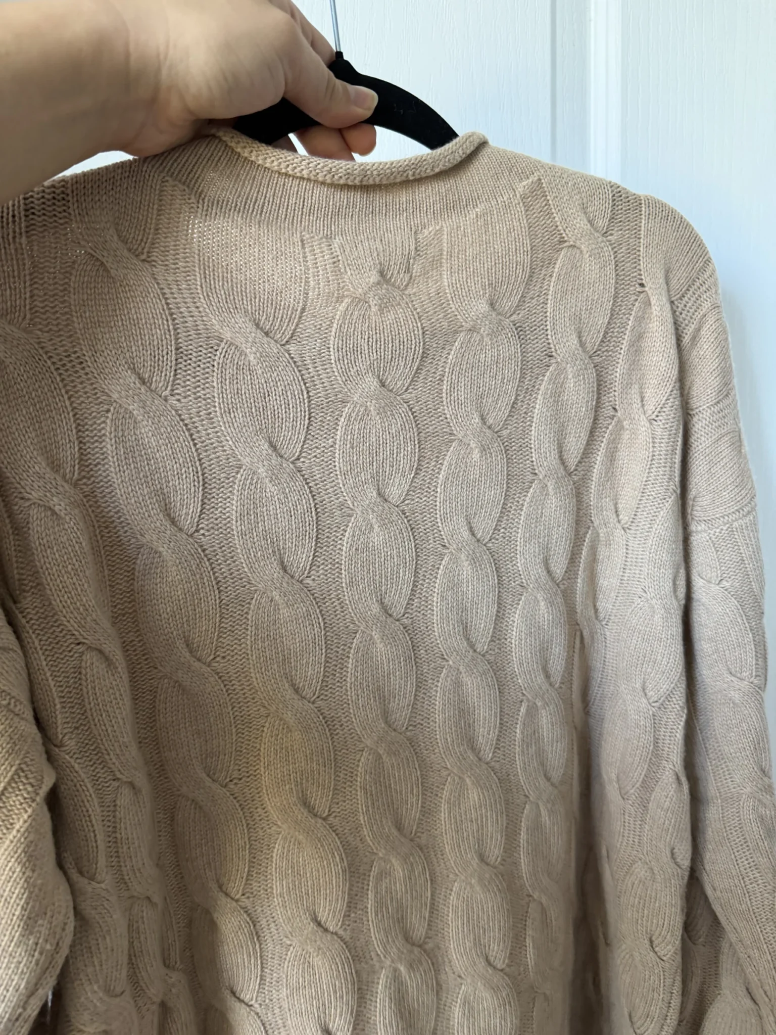 Image for United Colour of Benetton brown cable-knit jumper, size M