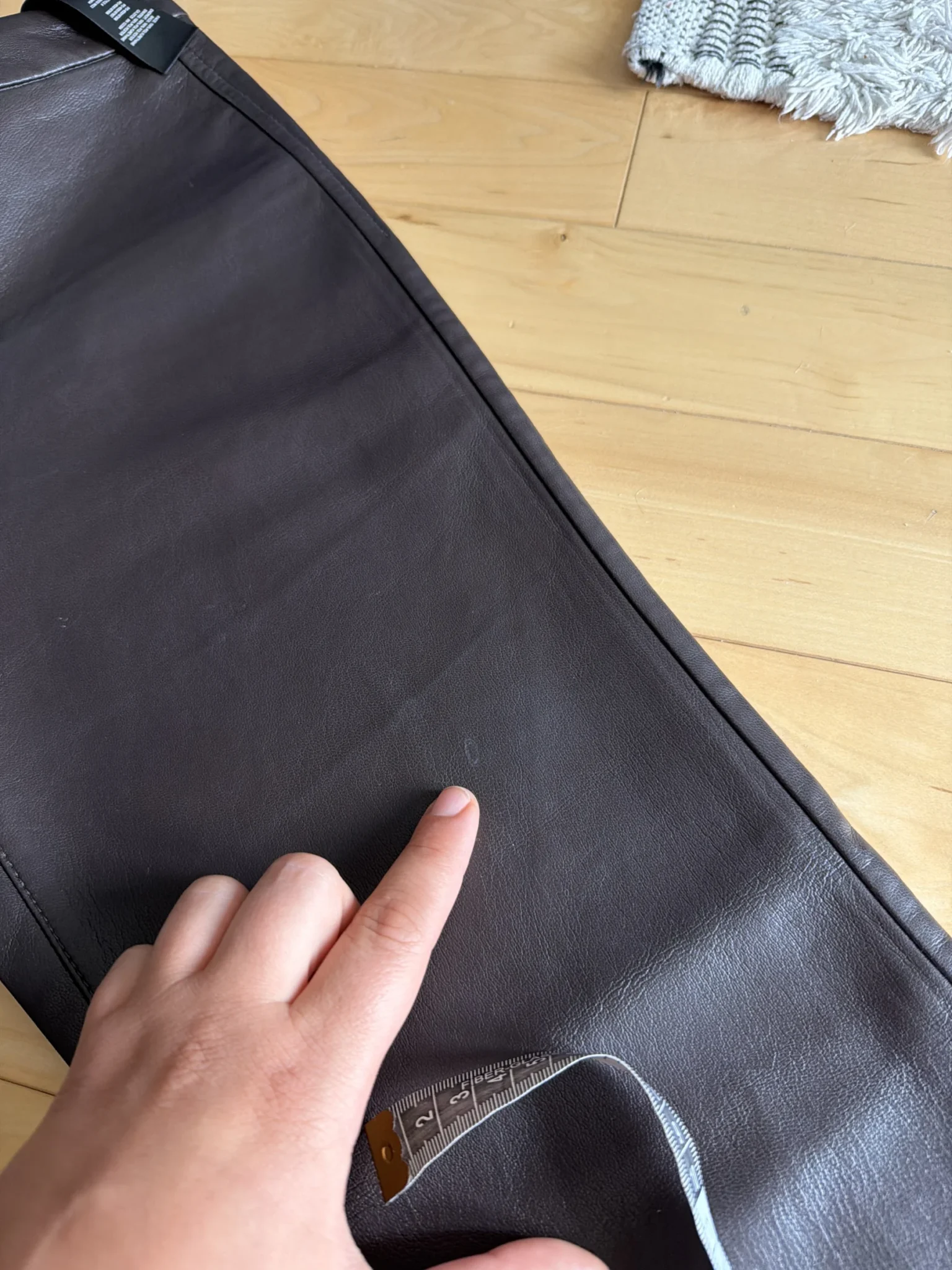 Image for Wilfred trousers, dark brown, US size 4, faux leather