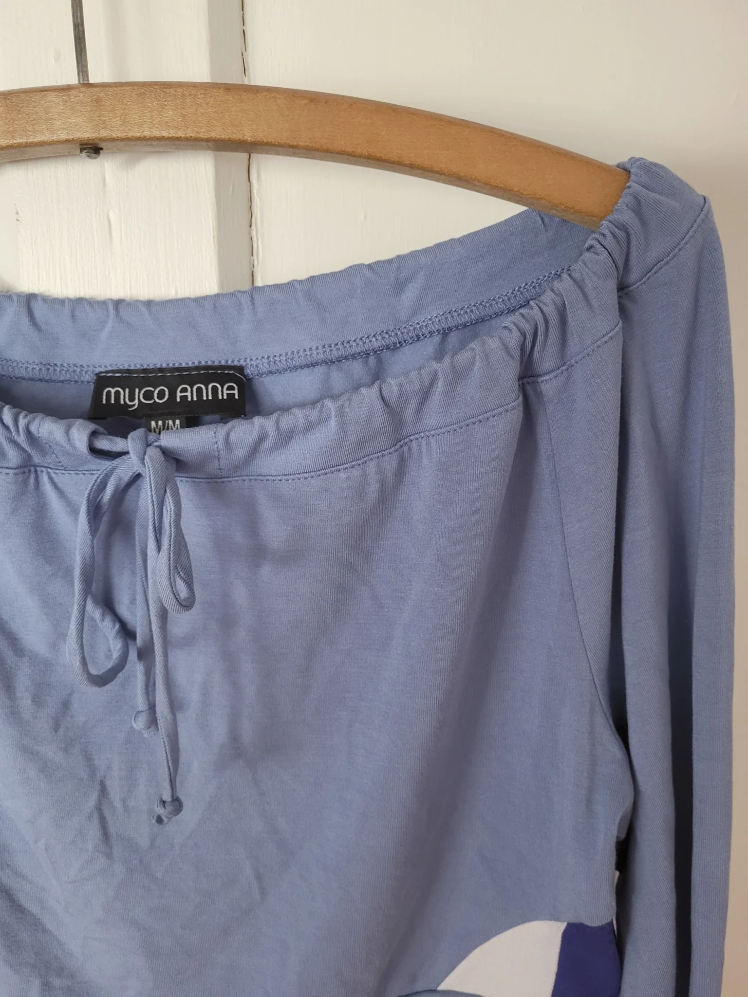 Image for Short top, crop top, long-sleeved, off-the-shoulder