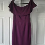 Featured thumbnail for Purple-mauve off-the-shoulder dress