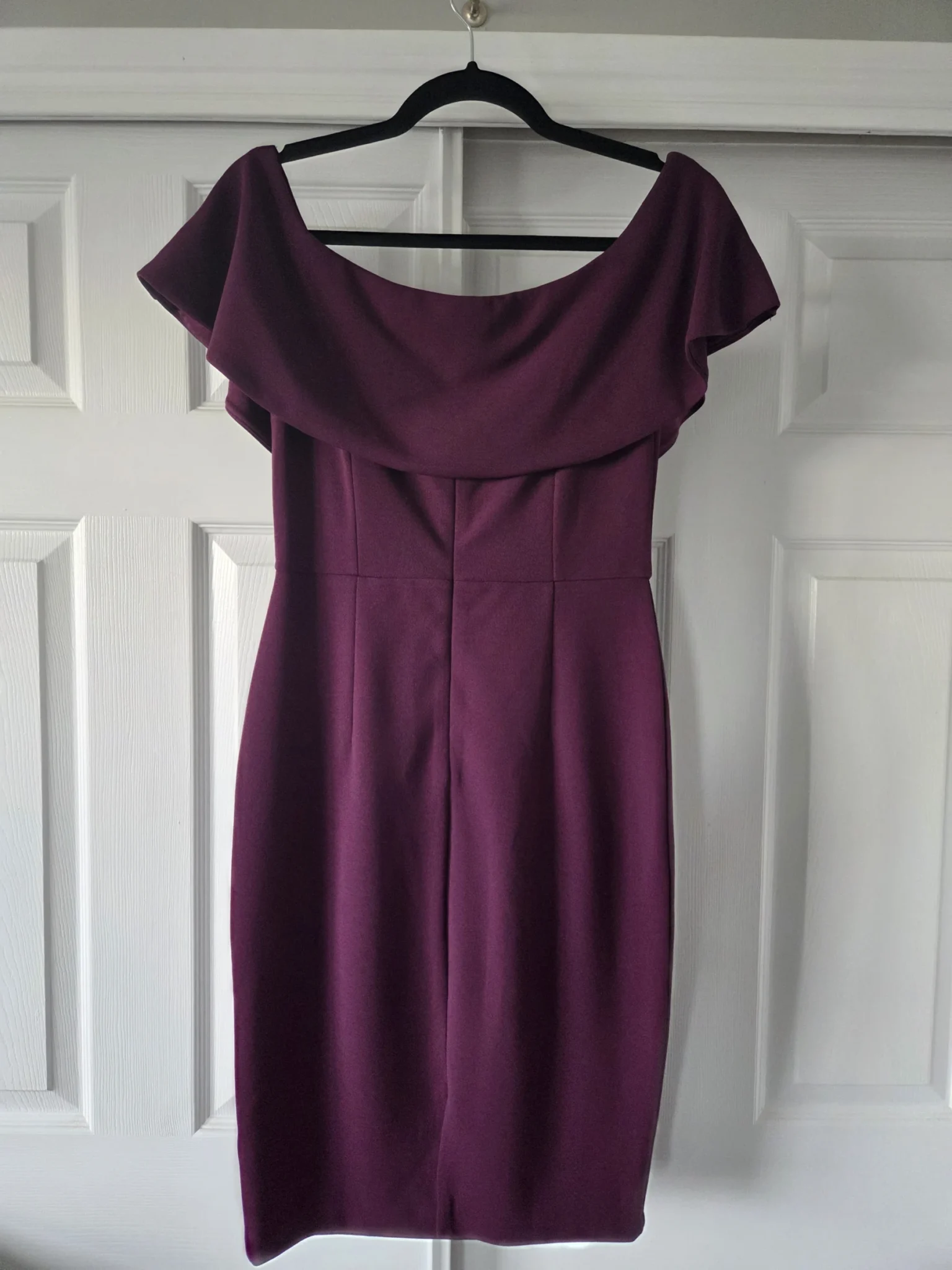 Image for Purple-mauve off-the-shoulder dress