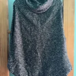 Thumbnail for Grey Poncho-Style Knitted Jumper