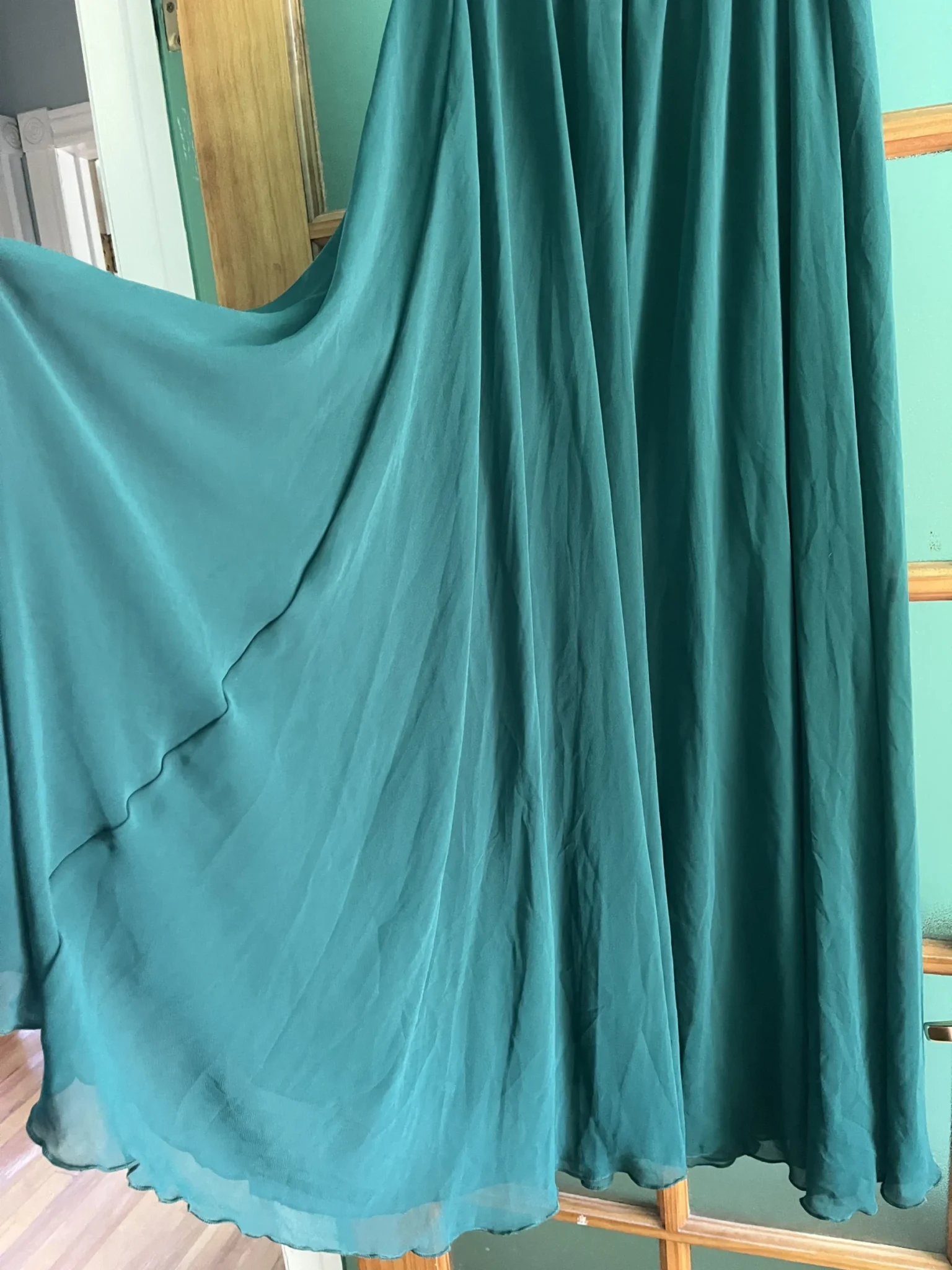 Image for Long Green Evening Skirt