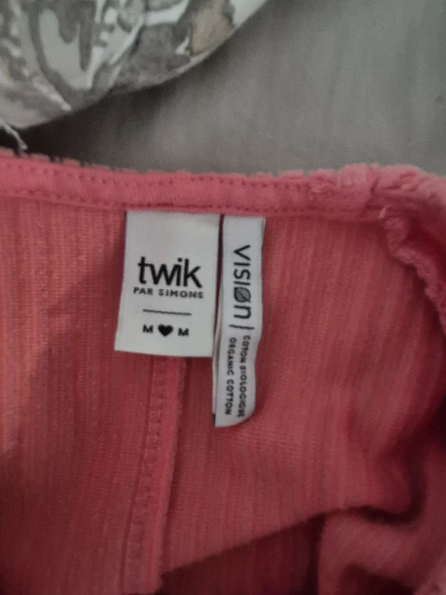 Image for Pink/coral corduroy dress