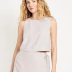 Featured thumbnail for Sleeveless top  in linen and viscose