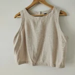 Thumbnail for Sleeveless top  in linen and viscose