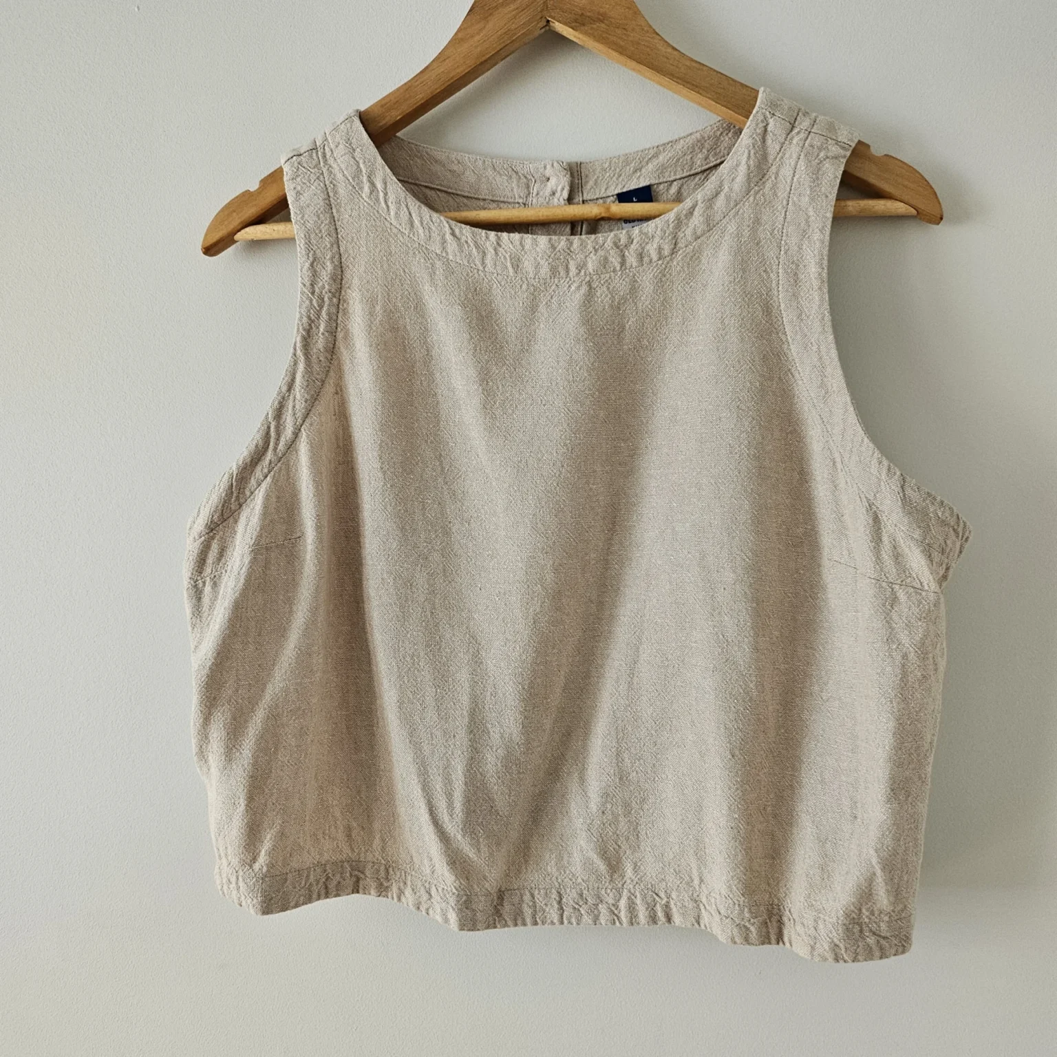 Image for Sleeveless top  in linen and viscose