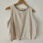 Thumbnail for Sleeveless top  in linen and viscose