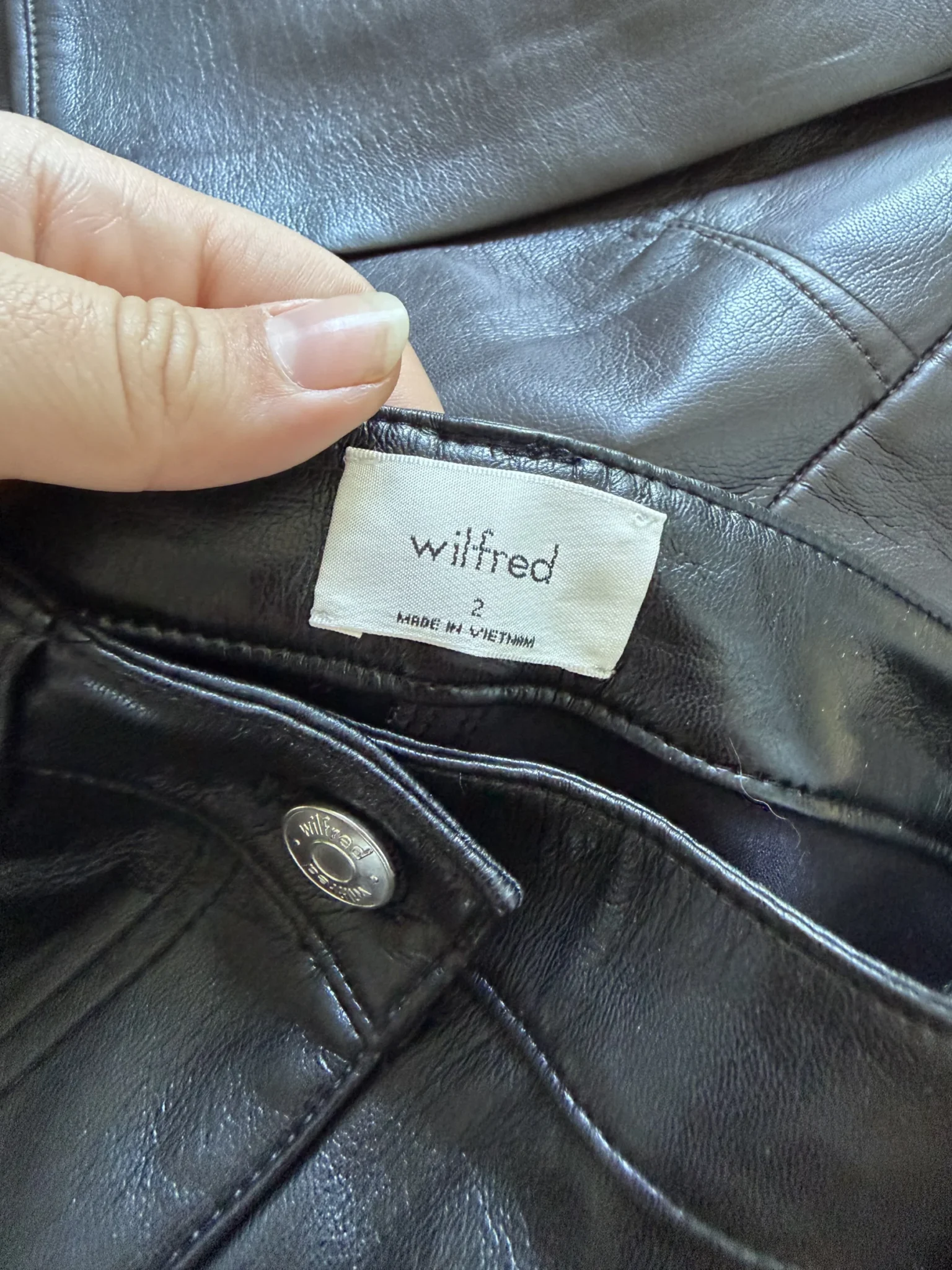 Image for Wilfred Melina black trousers, size 2, Aritzia