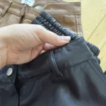 Thumbnail for Wilfred black faux leather cargo-style trousers, size 2
