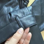 Thumbnail for Wilfred black faux leather cargo-style trousers, size 2