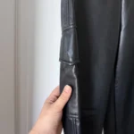 Thumbnail for Wilfred black faux leather cargo-style trousers, size 2