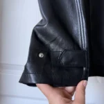 Thumbnail for Wilfred black faux leather cargo-style trousers, size 2