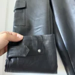 Thumbnail for Wilfred black faux leather cargo-style trousers, size 2