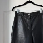 Thumbnail for Wilfred black faux leather cargo-style trousers, size 2