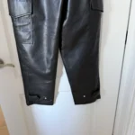 Thumbnail for Wilfred black faux leather cargo-style trousers, size 2