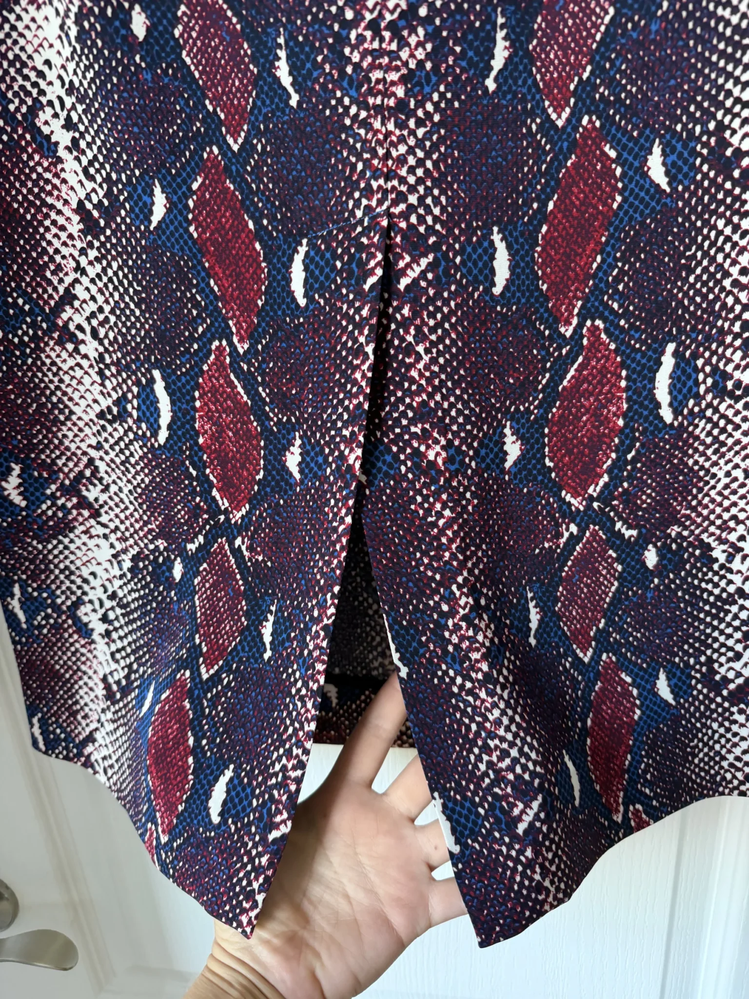 Image for Diane Von Furstenberg skirt, size 12, python print