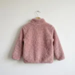 Thumbnail for Baby Pink Fuzzy Fleece Zip-Up Coat – Size 12M