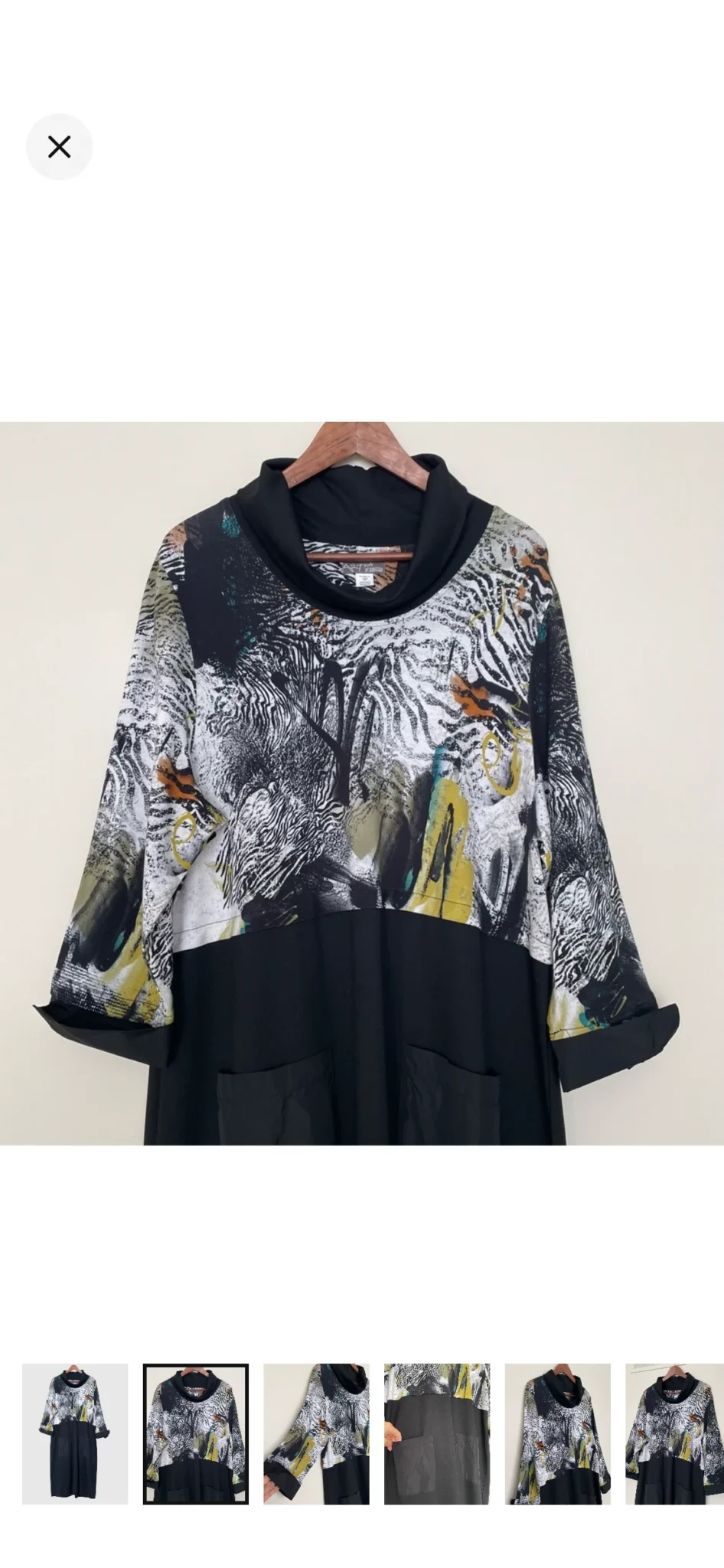 Image for Dolcezza ‘Safari Escape’ artistic dress – Size XXL – Pockets – Cotton