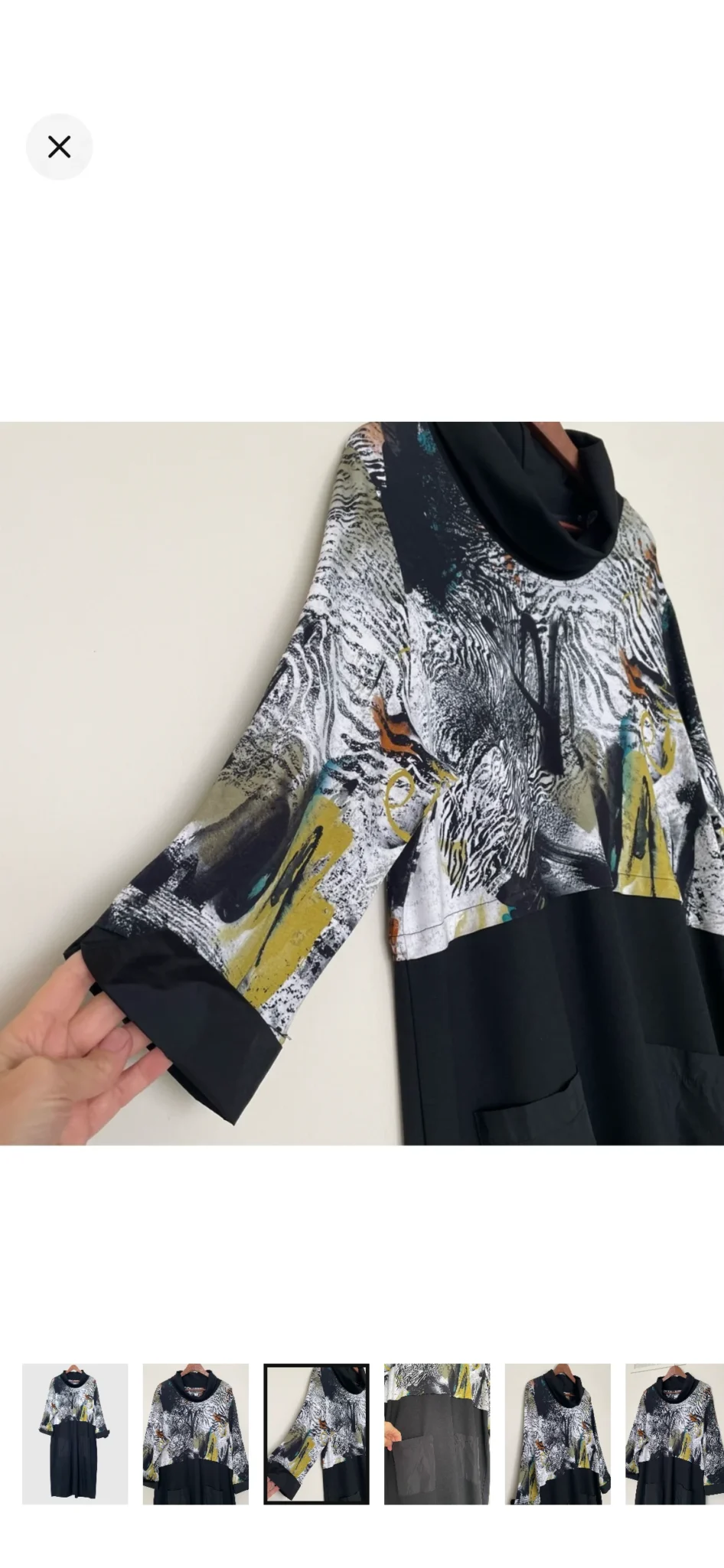 Image for Dolcezza ‘Safari Escape’ artistic dress – Size XXL – Pockets – Cotton