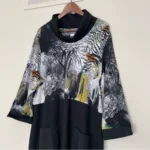 Thumbnail for Dolcezza ‘Safari Escape’ artistic dress – Size XXL – Pockets – Cotton